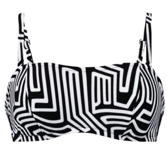 ROSA FAIA • Swimwear Bella Top Bikini Top Black Bandeau - Picture 1 of 9